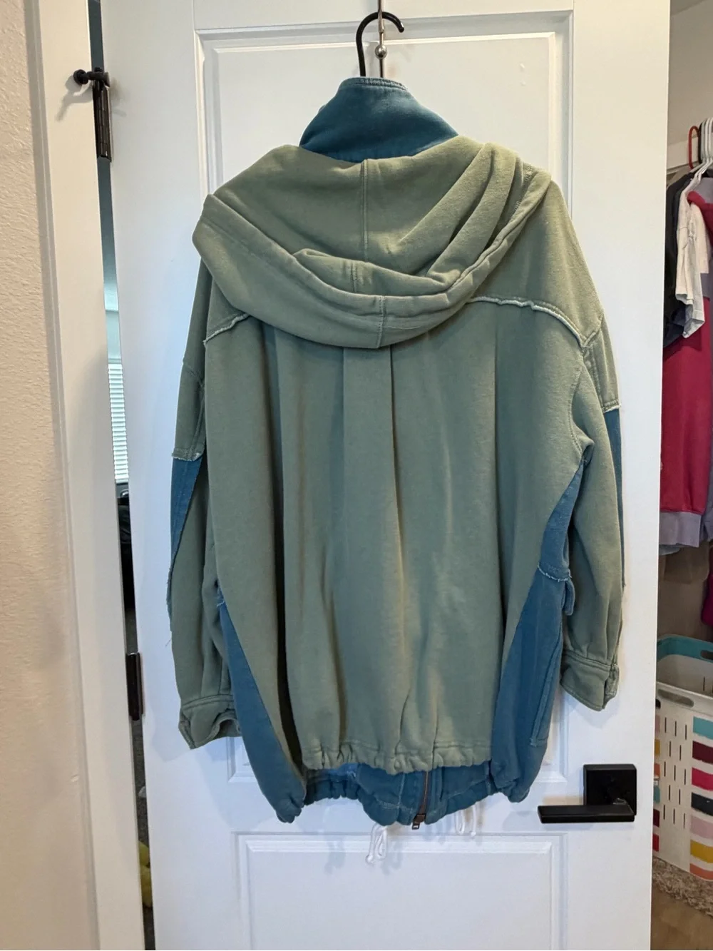Free People Radio Cardi Hoodie Jacket Top Teal - Picture 11 of 14